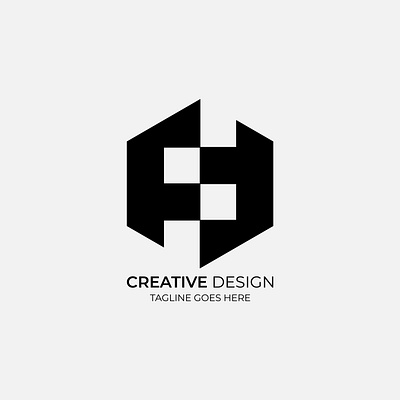 F Creative Hexagon Modern Logo Design f logo hexagon illustration