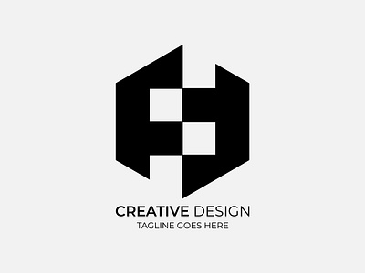 F Creative Hexagon Modern Logo Design f logo hexagon illustration