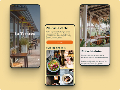 Restaurant Mobile Website app mobile mobile website restaurant sea website design yellow