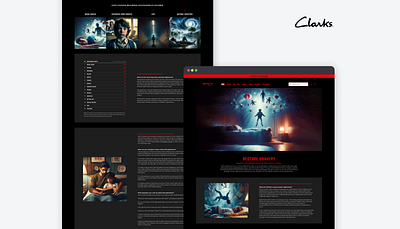 ClarksXStranger Things blog campaign branding design graphic design