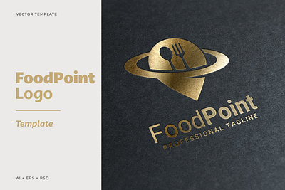 FoodPoint Logo design food gps graphic design health logo map nature point restaurant resto