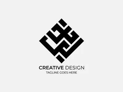 Creative Modern Monochrome Logo Design illustration