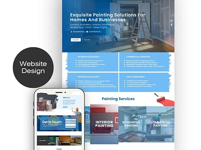 Painting solutions website design branding design graphic design illustration illustrator landing page landing page design logo mobile app ui ui ux design user interface design ux vector web web design website design