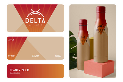 Delta Brand awesome branding design drink graphic design label logo minimalist packaging vector