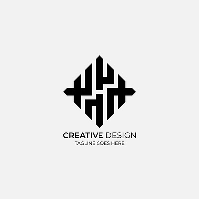 Creative Modern Monochrome Logo Design illustration