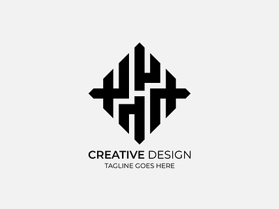 Creative Modern Monochrome Logo Design illustration