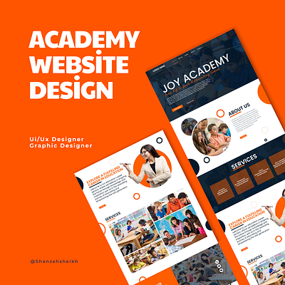 Academy website design animation branding design graphic design illustration illustrator landing page landing page design logo ui ui design ui ux design user interface design ux vector web web design website design