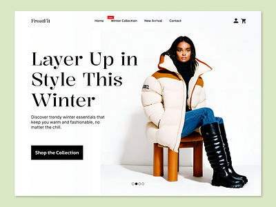 Fashion Website Design apparel business clothing design ecommerce fashion fashion website figma hero section landing page ui ui design uiux winter collection