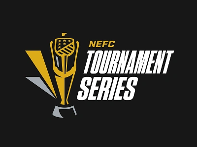 NEFC Tournament Series award branding championship event design gold logo soccer sports sports branding tournament trophy typography