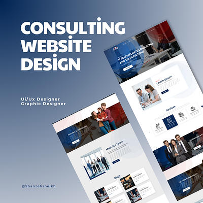 Consulting Website Design modern and stylish branding design graphic design illustration illustrator landing page landing page design logo ui ui ux design user interface ux vector web web design website design