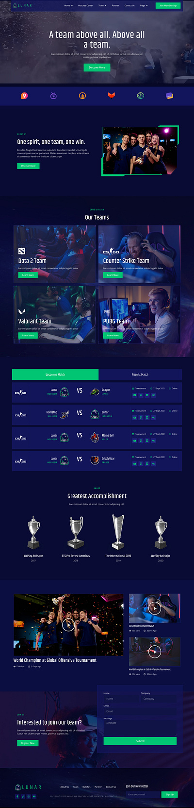 E-Sports Platfrom Website ai aiwebsite crypto cryptto esports nft propfirm sportsplatfrom webdesign