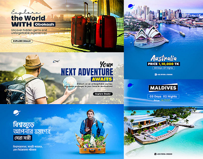 Travel Facebook Cover, Social Media & Web Slider Design ads branding design facebook cover graphic design social media travel