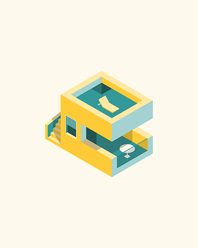 Iso-house 🏠 adobe illustrator graphic design illustration isometric