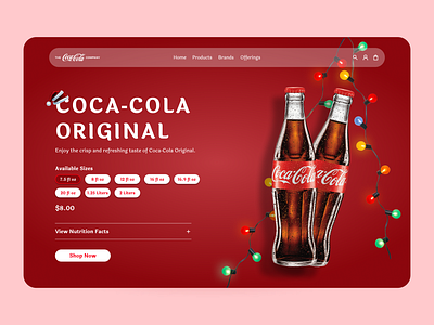 CocaCola - Holiday Website christmas cocacola drink holiday landing page product page shop shopify store website