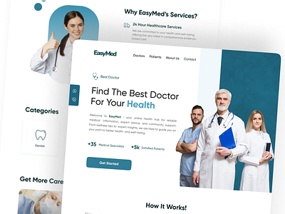 Easy Med doctor responsive ui ui design visualdesign website