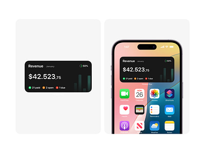 Revenue Tracker Widget 📈 app design ios widget product design ui