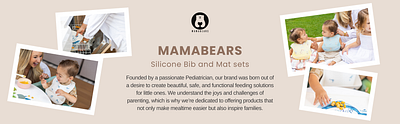 Amazon a+ content - MAMABEARS amazon amazon a content banner bib and mat graphic design