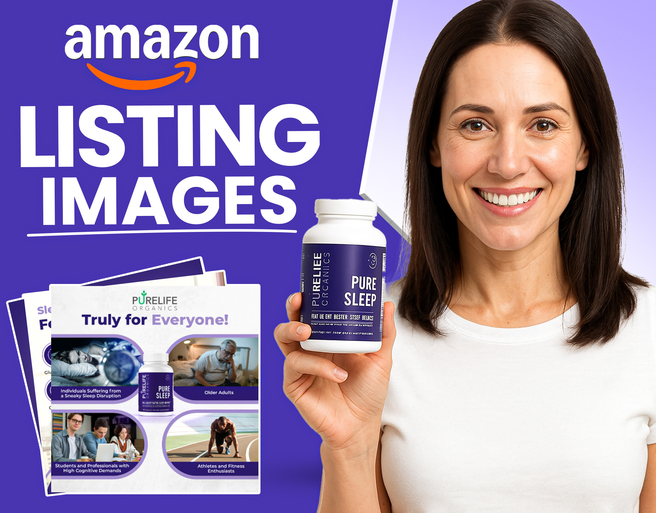 Amazon Listing Infographics - Dietary Supplements amazon branding design graphic design graphicdesign illustration listingimages logo photoshop