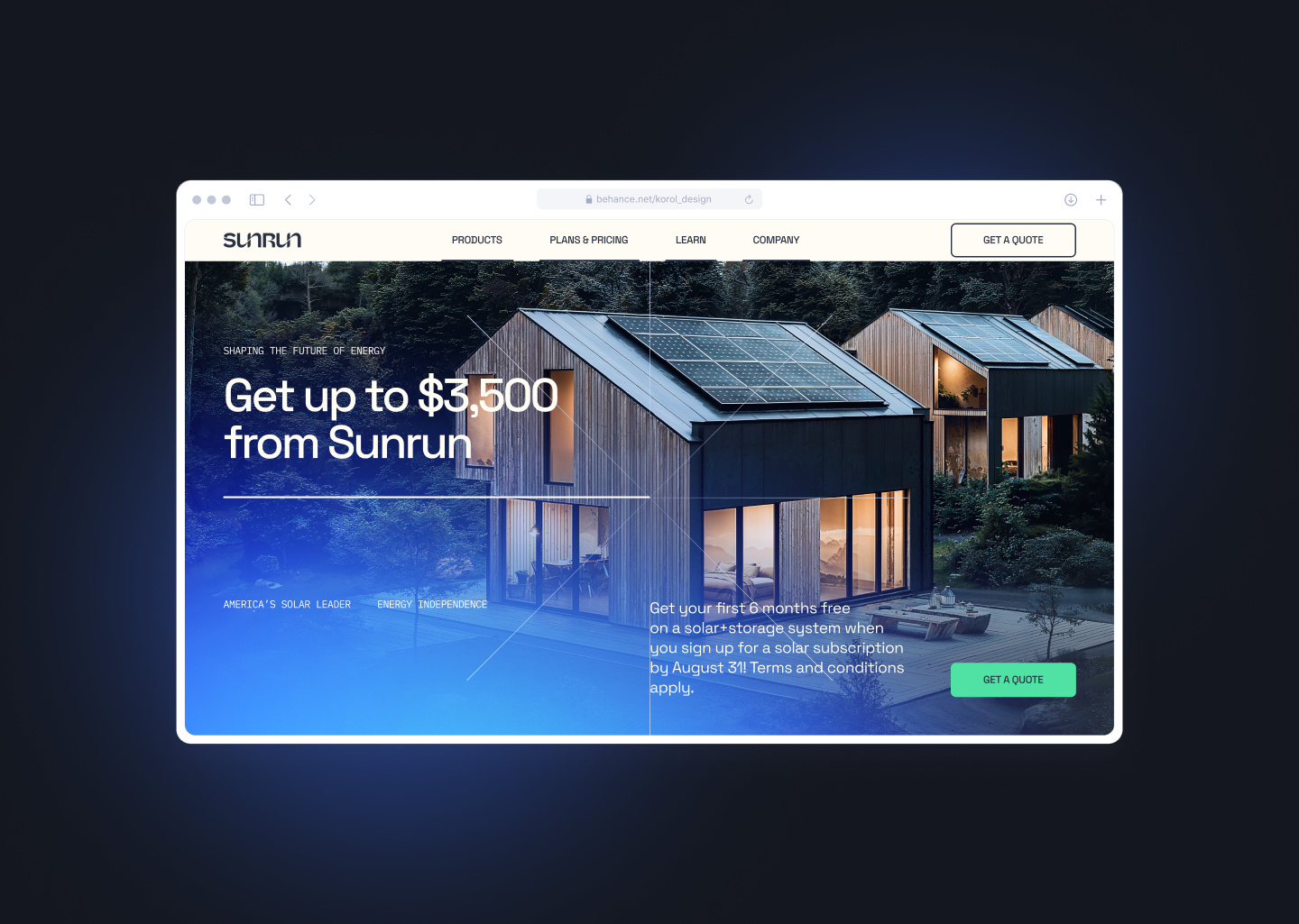 Website in the green energy industry. Solar panels ai graphics animation website creative composition creative design generated ai gradient green energy hero block website light design load website minimalistic website motion for website preloaded solar energy solar panels sun energy web designer webdesign website