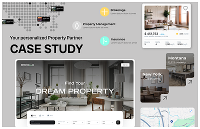 Brokello: Your personalized Property Partner - Case Study branding business case study design graphic design illustration real estate ui ux website