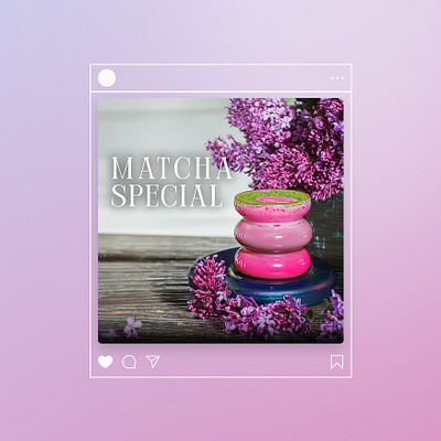 Matcha Special coffee shop graphic design instagram post photoshop product design product picture