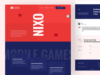 Nixo Gaming Landing Page design figma lanfing page studio ui ux