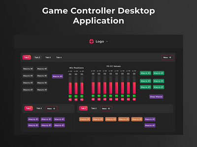 Game Controller Desktop Application animation app design branding control settings custom ui customizable controls desktop application digital experience game design gamer tools gaming app gaming interface interactive design modern ui tech design ui ui ux user experience user friendly design