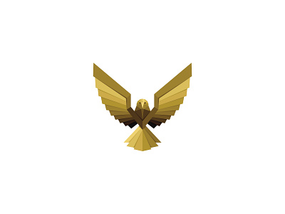 Geometric Eagle Logo 3d animal animation bird branding business logo eagle geometric graphic design illustration logo logo creation low poly motion graphics phoneix polygonal