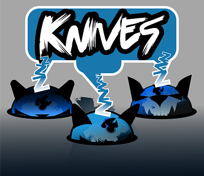 LORD KNIVES - Sleeping Cats brand branding cats design graphic design illustration knives logo occult sci fi sleep