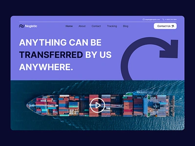 Nogistic - Logistics Website UI and Landing Page Design cargo company container corprate delivery delivery service landing page logistics logistics company parcel shipment shipping shipping container transportation ui web web design webflow website website website design