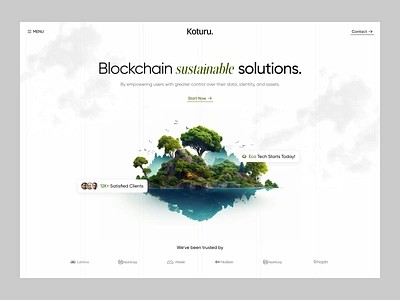 Koturu - Sustainable Blockchain Website best web design agency blockchain blockchain website creative landing page creative web design crypto website eco friendly website eco web design graphic design illustration website innovative website landing page tech landing page tech web design technology web design ui ux web design web design agency