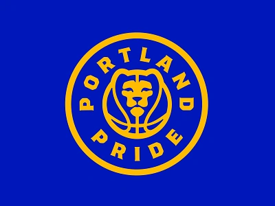 Portland Pride Badge badge badge design basketball brand identity branding design icon iconography identity identity design lion logo logo design nike oregon portland rebrand rebranding sports wnba