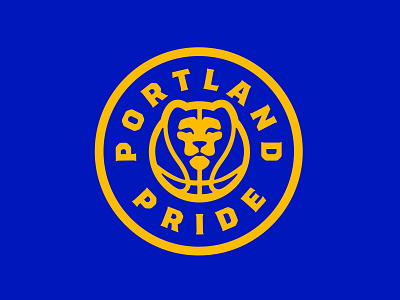 Portland Pride Badge badge badge design basketball brand identity branding design icon iconography identity identity design lion logo logo design nike oregon portland rebrand rebranding sports wnba