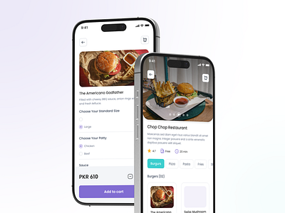 Paymo | Food Ordering delivery design finance fintech food app food ordering latest mobile app order purple ui