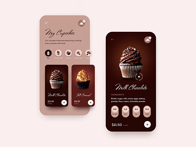 Chocolate Shop App branding creative interface design dribbbleshots. dribble portfolio ui