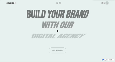 Experience Celeron in Motion! agency agency template agency website agency website design animation branding company creative design digital agency ui web design webflow webflow template website