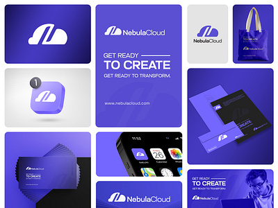 NebulaCloud l Identity brand design brand identity branding cloud tech design designer dribbble graphic design identity illustrator logo logo design modern photoshop tech logo