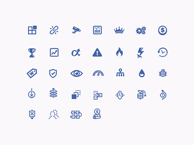 Business Value & Systems Icons b2b branding design icons illustration svg ui vector