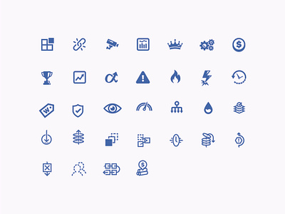 Business Value & Systems Icons b2b branding design icons illustration svg ui vector