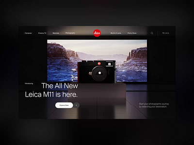 Leica m11 concept website 3d animation design interaction motion ui ux website