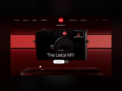 Leica m11 3d concept website animation design ecommerce interaction ui ux website