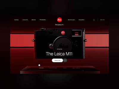 Leica m11 3d concept website animation design ecommerce interaction ui ux website