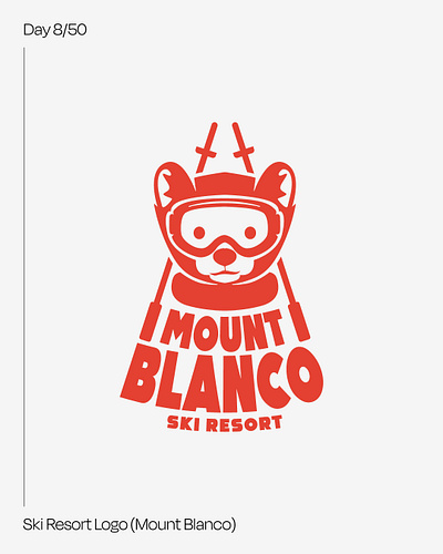 Day 8 - Ski Mountain Logo #dailylogochallenge brand identity branding dailylogochallenge graphic design logo