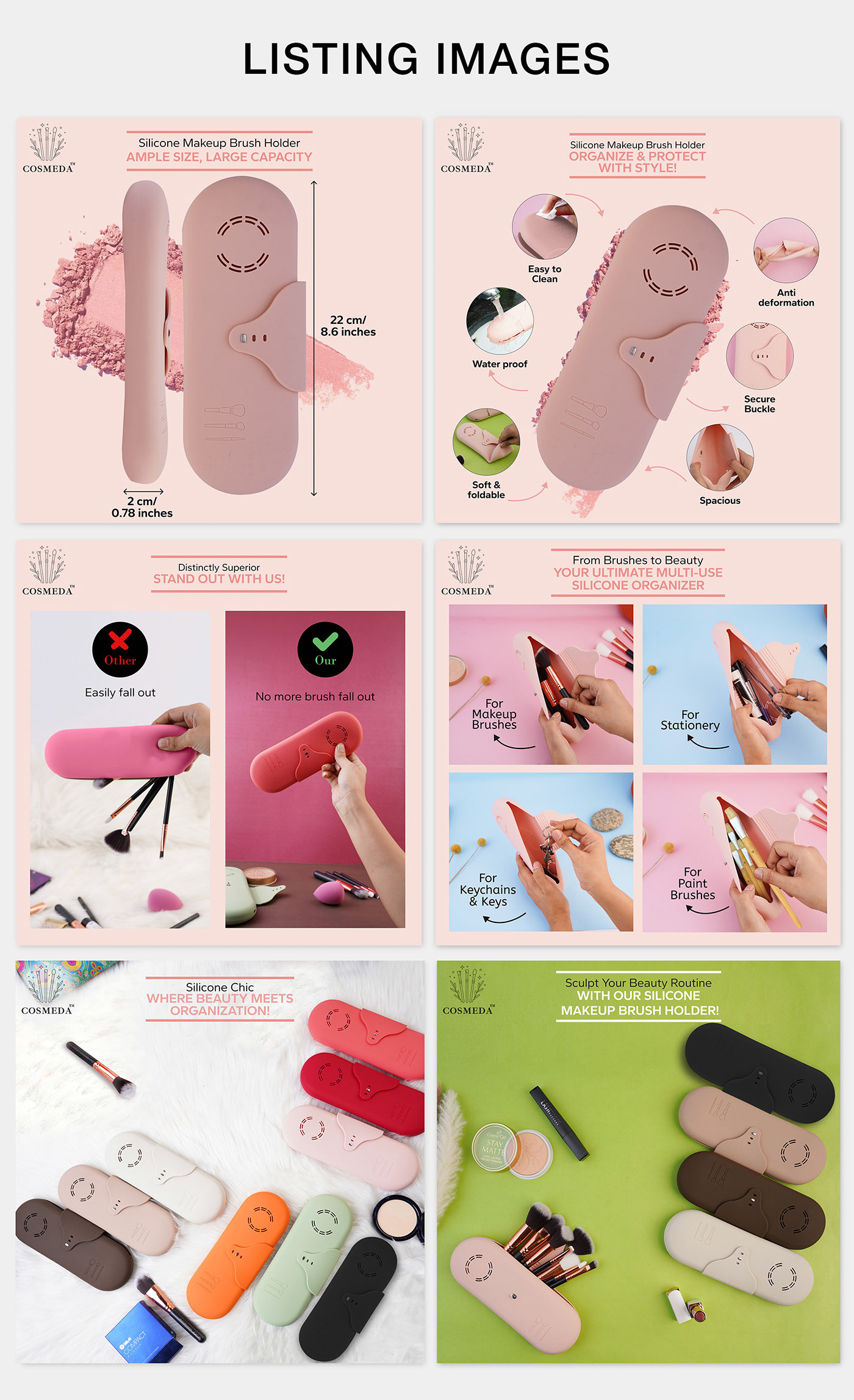 Amazon Storefront & A+ Content: Cosmeda product photography