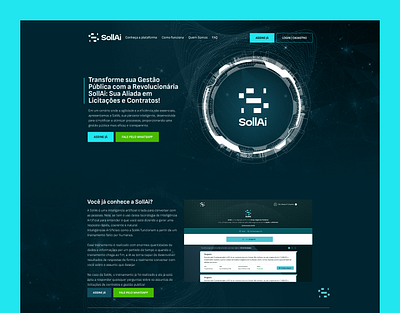 Landing page - technology design graphic design illustration interface landing page page ui