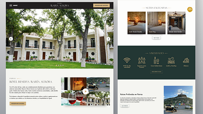 Sitio Web - Hotel Reserva María Aurora design diseño web hero section landing page landing page design sitio web ui web web design website website design