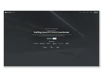 Modern Website Homepage UI Design dark homepage landing page ui website