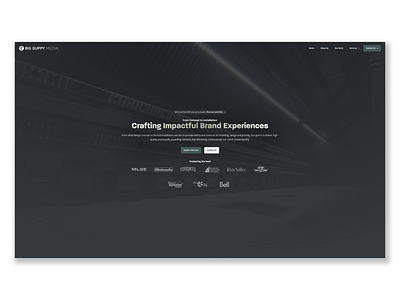 Modern Website Homepage UI Design dark homepage landing page ui website