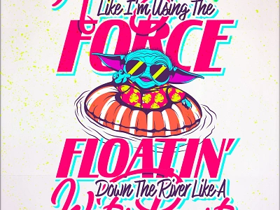 Magic City Hippies - "Movin' Bodies" Lyric Poster 80s baby yoda band band poster branding design digital illustration gig poster graphic design grogu illustration illustrator lyric miami vice poster retro vector yoda