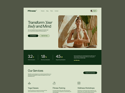 Wellness Website Template - Webflow Templates design fitness professionals ui ux web design website template wellness services